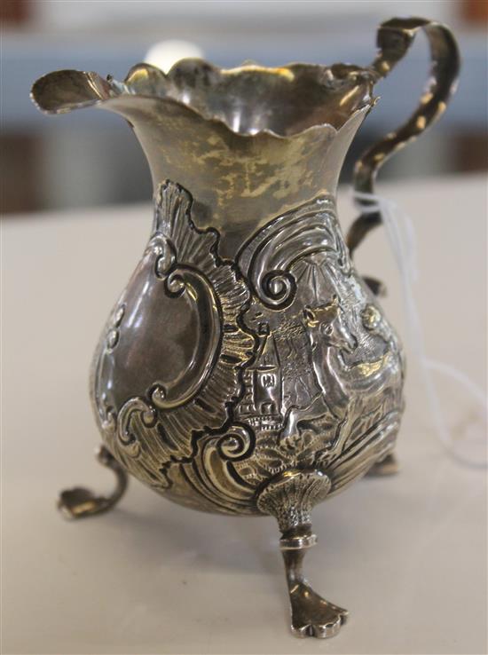 Early Georgian silver cream jug